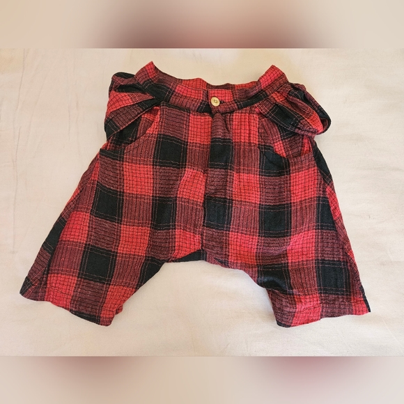 Kids Checked Fake Two Plaid Shirt Pants  unisex JFORJUNIOR - Picture 2 of 14